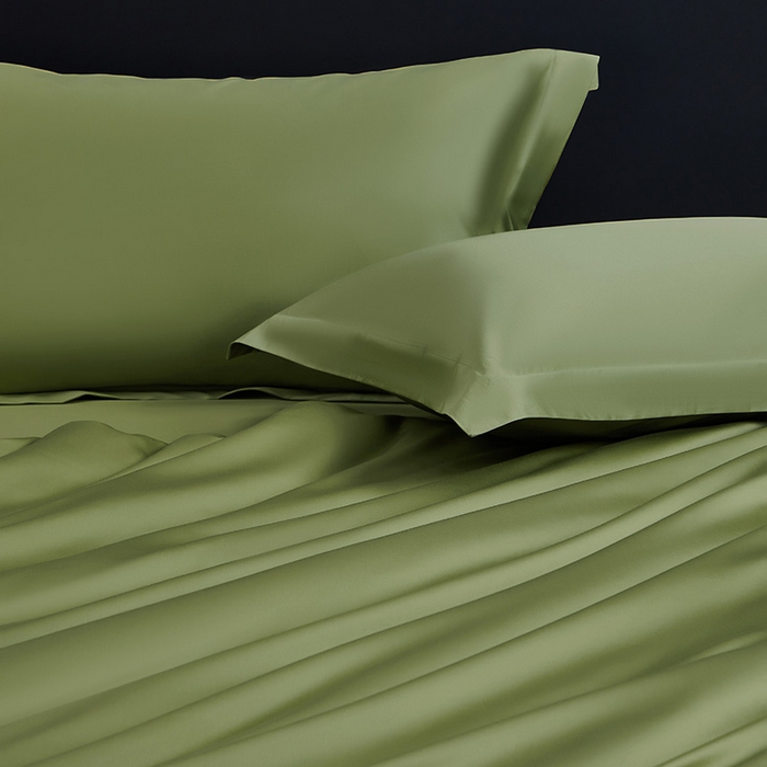 91家纺网 家纺一手货源 找家纺 轩和家居 2024新款70S长绒棉被套 韶华绿