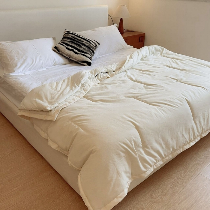 91家纺网 家纺一手货源 找家纺 兜米家居 2025新款深睡亚朵星球同款双层控温被被芯pro被春夏子母被芯 云朵白