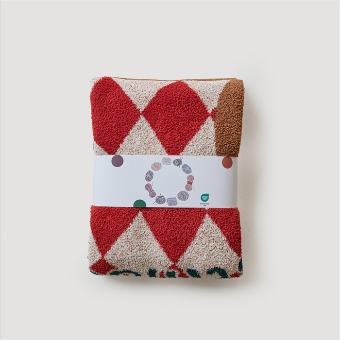 91家纺网 家纺一手货源 找家纺 （总）暖绵绵家纺 2025新款半边绒毛毯-姜饼心愿