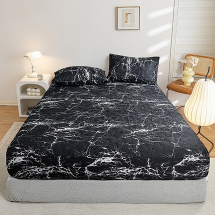 91家纺网 家纺一手货源 找家纺 （总）柏钧家纺 2024新款印花夹棉床笠（可定制尺寸）