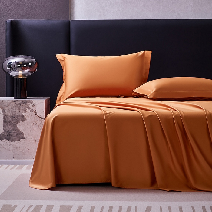 91家纺网 家纺一手货源 找家纺 轩和家居 2024新款70S长绒棉被套 玛仕橙