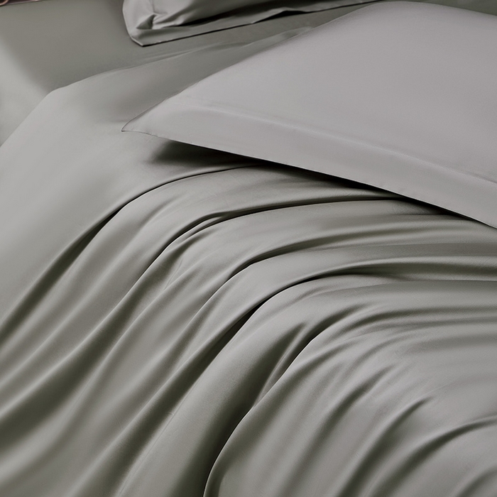 91家纺网 家纺一手货源 找家纺 轩和家居 2024新款70S长绒棉被套 锦缎灰