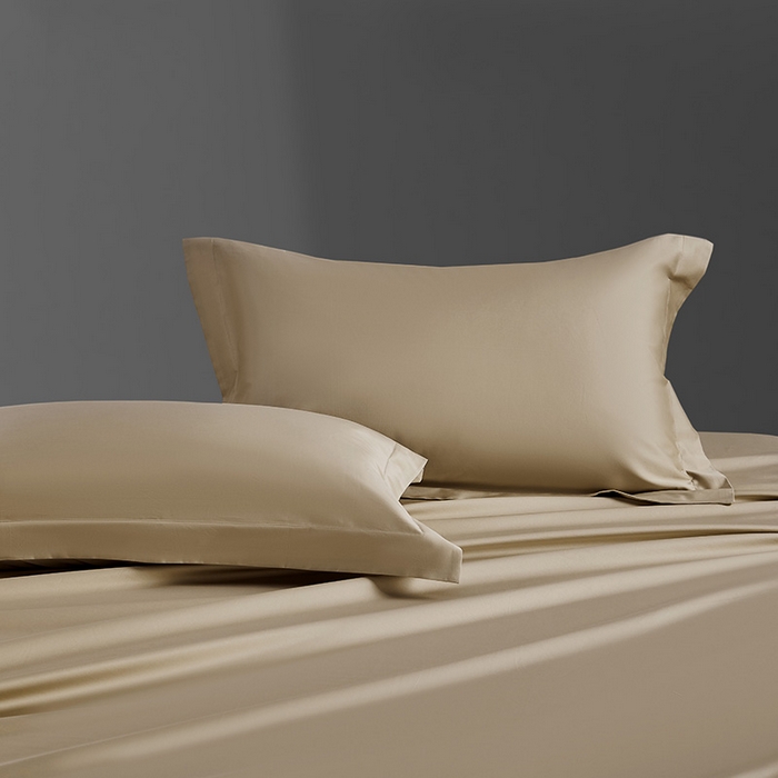 91家纺网 家纺一手货源 找家纺 轩和家居 2024新款70S长绒棉单枕套 浮光金