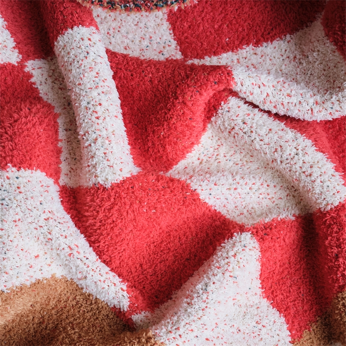 91家纺网 家纺一手货源 找家纺 （总）暖绵绵家纺 2025新款半边绒毛毯-姜饼心愿