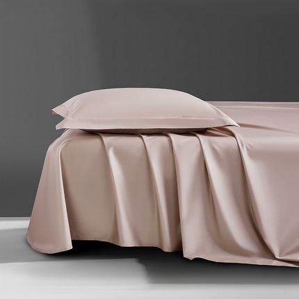 轩和家居 2024新款70S长绒棉单床单 画眉粉