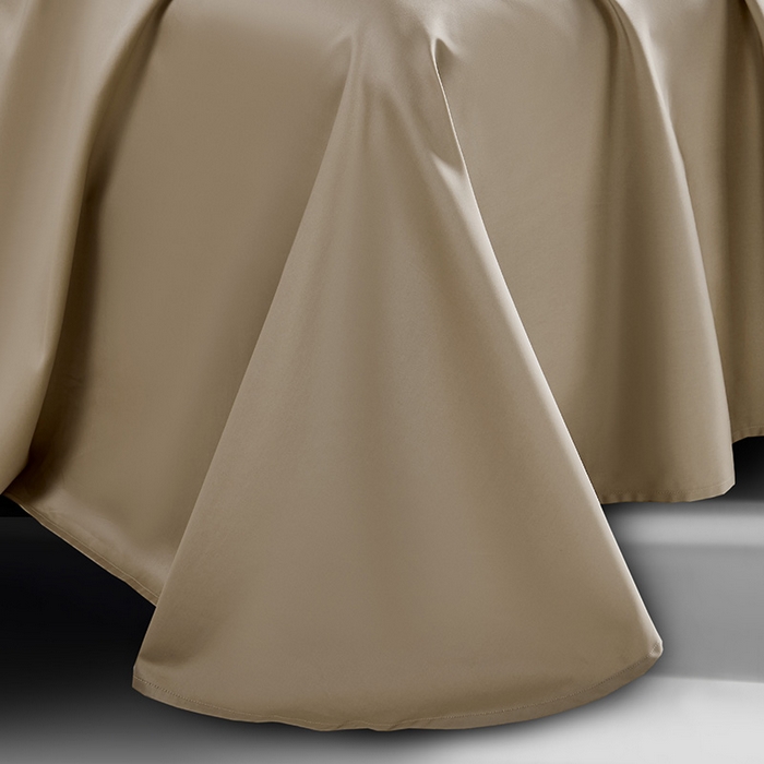 91家纺网 家纺一手货源 找家纺 轩和家居 2024新款70S长绒棉单床单 浮光金