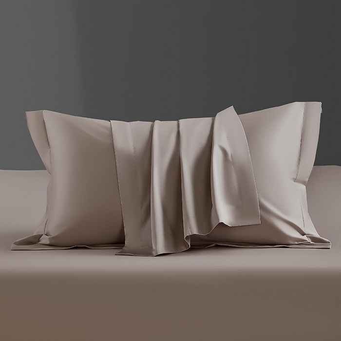 91家纺网 家纺一手货源 找家纺 轩和家居 2024新款70S长绒棉单枕套 山茶色