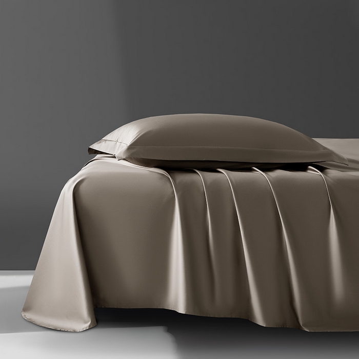 91家纺网 家纺一手货源 找家纺 轩和家居 2024新款70S长绒棉单床单 谷香棕