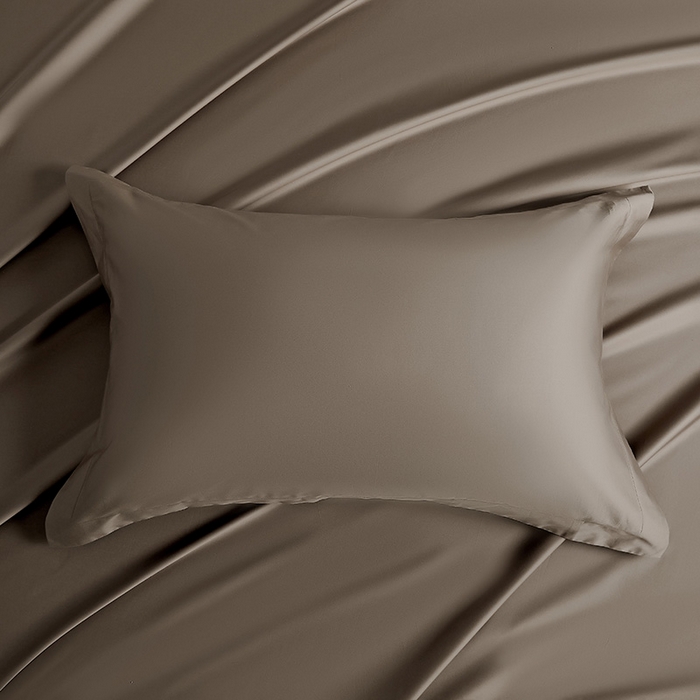 91家纺网 家纺一手货源 找家纺 轩和家居 2024新款70S长绒棉单枕套 谷香棕