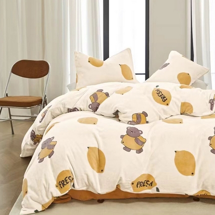 91家纺网 家纺一手货源 找家纺 （总）未来家居 2024新款绣花高克重臻棉绒四件套