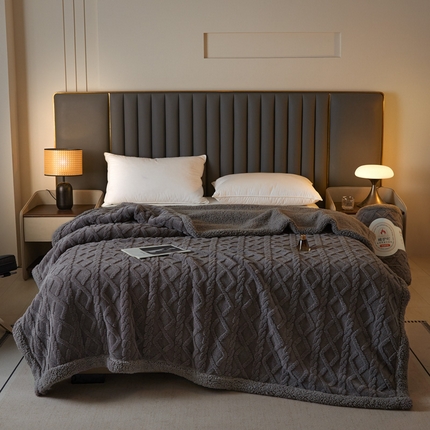 91家纺网 家纺一手货源 找家纺 （总）可恩欣 2025新款塔芙绒羊羔绒双层毛毯系列【跨境供货】可真空压缩