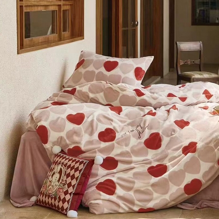 91家纺网 家纺一手货源 找家纺 （总）未来家居 2024新款绣花高克重臻棉绒四件套