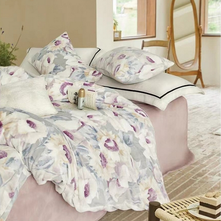 91家纺网 家纺一手货源 找家纺 （总）未来家居 2024新款绣花高克重臻棉绒四件套