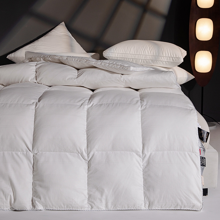 91家纺网 家纺一手货源 找家纺 静若居羽绒被壳 厂家直销双层全棉提花羽绒被壳自充绒淘宝京东双层防绒羽绒被壳 南西白