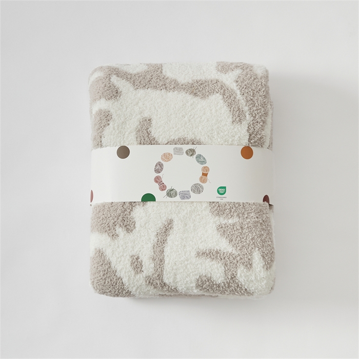 91家纺网 家纺一手货源 找家纺 2025新款柔软舒适半边绒盖毯-诺德维 诺德维-浅灰