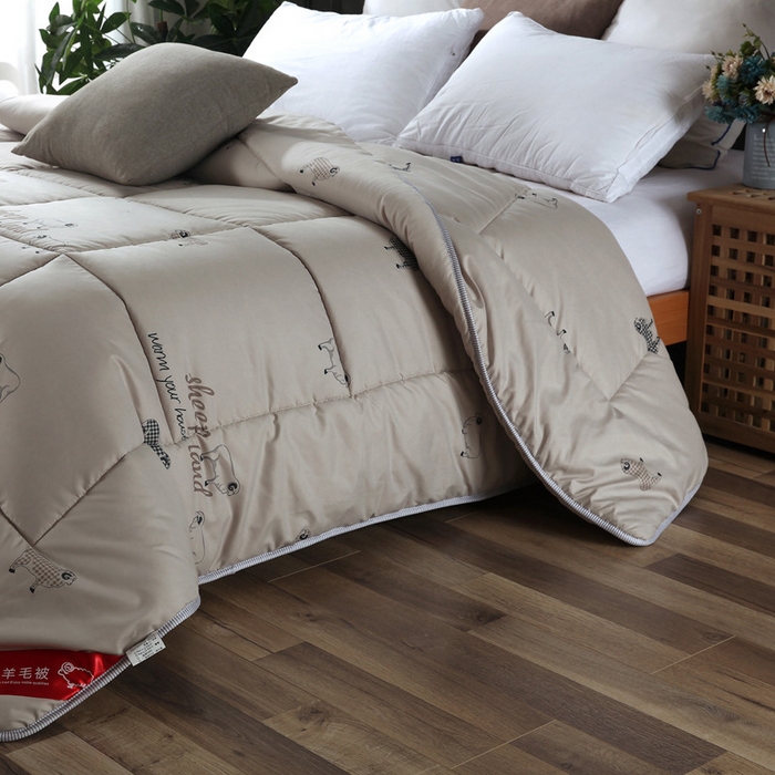 91家纺网 家纺一手货源 找家纺 2025新款亲肤舒适精品澳洲羊毛被冬被被子被芯羊毛被高级咖