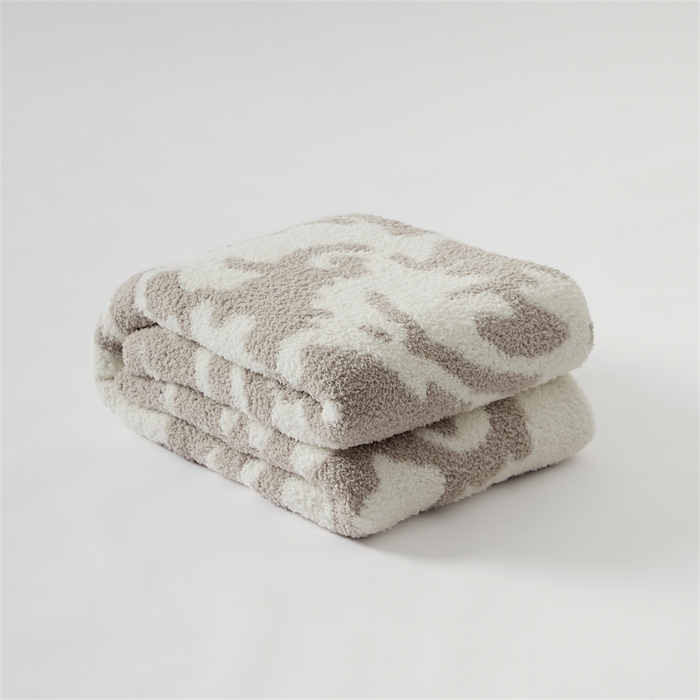 91家纺网 家纺一手货源 找家纺 2025新款柔软舒适半边绒盖毯-诺德维 诺德维-浅灰