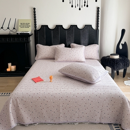 麦伦家居 2024新款天丝莫代尔婴儿绒两用床盖 线条兔