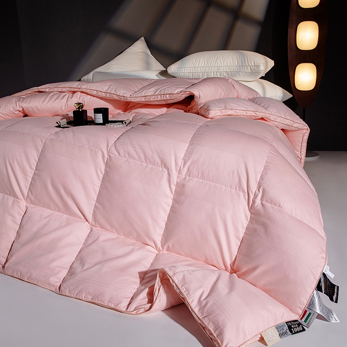 91家纺网 家纺一手货源 找家纺 静若居羽绒被壳 厂家直销双层全棉提花羽绒被壳自充绒淘宝京东双层防绒羽绒被壳 南西豆沙