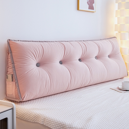 91家纺网 家纺一手货源 找家纺 （总）碧尔家居 2025新款大靠背床头靠垫可拆洗卧室床上靠枕护腰加厚榻榻米防撞软包包边三角荷兰绒