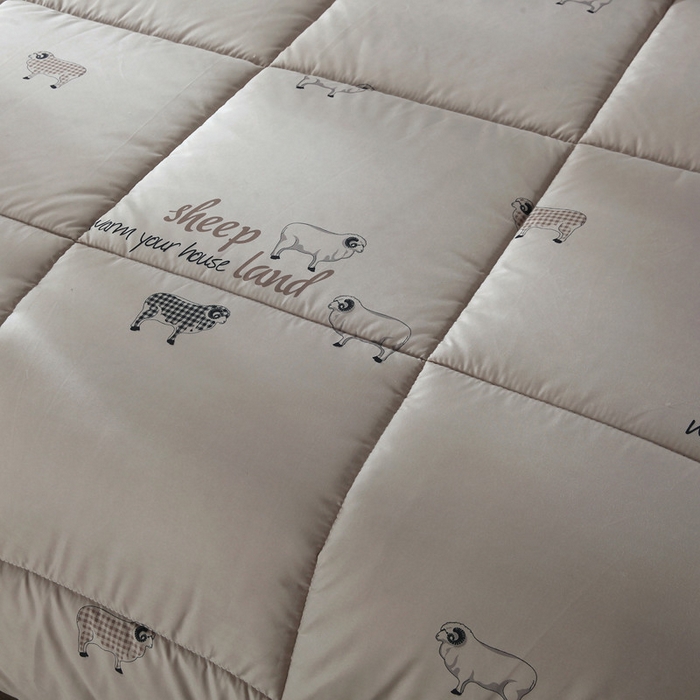 91家纺网 家纺一手货源 找家纺 2025新款亲肤舒适精品澳洲羊毛被冬被被子被芯羊毛被高级咖