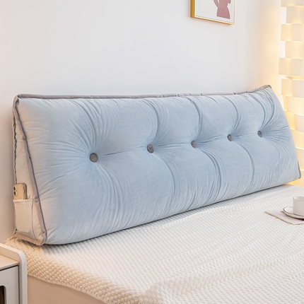 91家纺网 家纺一手货源 找家纺 （总）碧尔家居 2025新款大靠背床头靠垫可拆洗卧室床上靠枕护腰加厚榻榻米防撞软包包边三角荷兰绒