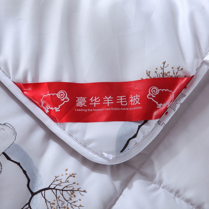 91家纺网 家纺一手货源 找家纺 2025新款亲肤舒适精品澳洲羊毛被冬被被子被芯羊毛被优雅白