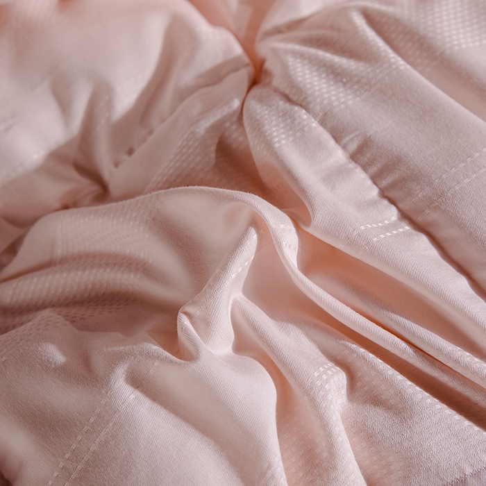 91家纺网 家纺一手货源 找家纺 静若居羽绒被壳 厂家直销双层全棉提花羽绒被壳自充绒淘宝京东双层防绒羽绒被壳 南西粉