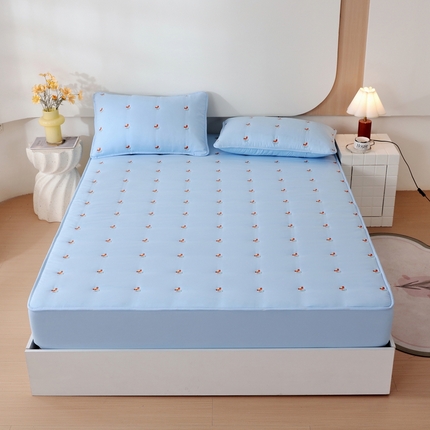 91家纺网 家纺一手货源 找家纺 （总）尊康家纺（原磊科） 2024新款奶昔棉抗菌夹棉床笠系列-波斯花语