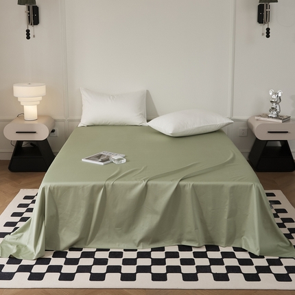 EH家居 2024新款60支长绒棉纯色单床单 暮光绿
