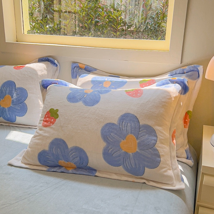 91家纺网 家纺一手货源 找家纺 （总）慕尚家纺 2025牛奶绒床盖床褥被套三件套四件套--单枕套