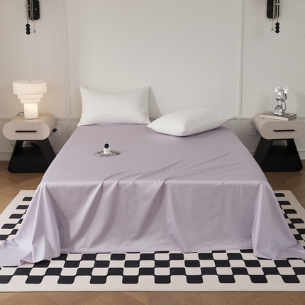 EH家居 2024新款60支长绒棉纯色单床单 风信紫