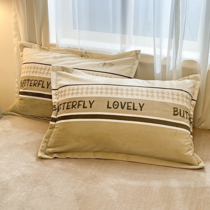 91家纺网 家纺一手货源 找家纺 （总）慕尚家纺 2025牛奶绒床盖床褥被套三件套四件套--单枕套