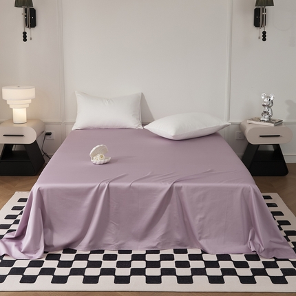 EH家居 2024新款60支长绒棉纯色单床单 洋桔梗紫