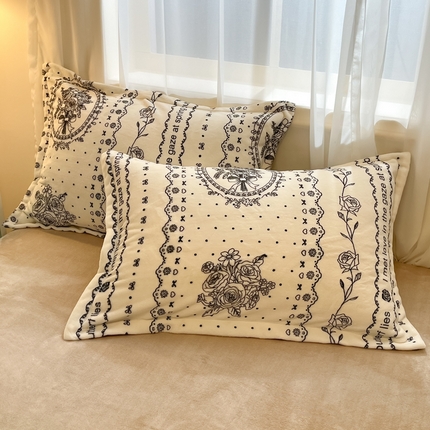 91家纺网 家纺一手货源 找家纺 （总）慕尚家纺 2025牛奶绒床盖床褥被套三件套四件套--单枕套