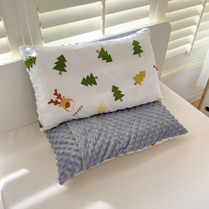 91家纺网 家纺一手货源 找家纺 （总）希诺 2024新款豆豆枕全棉双层纱30*50枕头（枕套+枕芯） 可拆洗