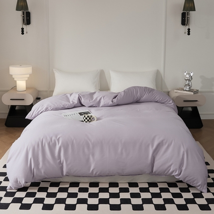 EH家居 2024新款60支长绒棉纯色单被套 风信紫
