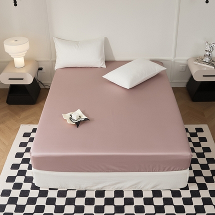 EH家居 2024新款60支长绒棉纯色单床笠 暗粉色