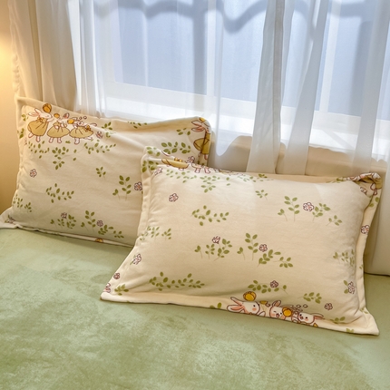 91家纺网 家纺一手货源 找家纺 （总）慕尚家纺 2025牛奶绒床盖床褥被套三件套四件套--单枕套