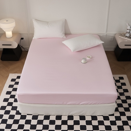 EH家居 2024新款60支长绒棉纯色单床笠 杏花粉