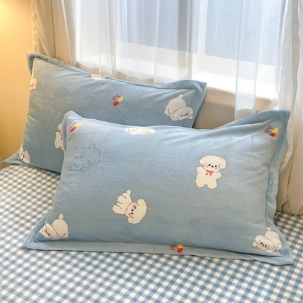 91家纺网 家纺一手货源 找家纺 （总）慕尚家纺 2025牛奶绒床盖床褥被套三件套四件套--单枕套