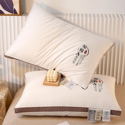 91家纺网 家纺一手货源 找家纺 轩琪家纺  新款A类抗菌防螨原棉双边大豆枕原棉枕芯（低价走量一批枕芯）