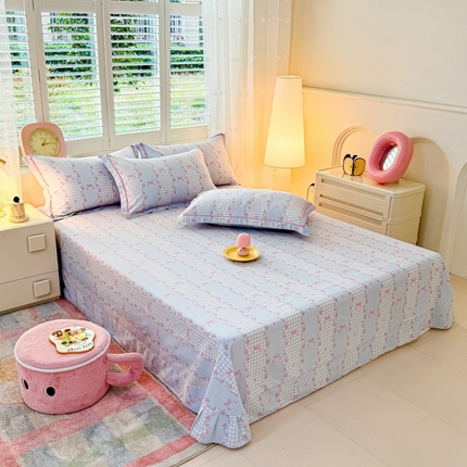 91家纺网 家纺一手货源 找家纺 （总）洺兰家居 2025年新款全棉A类全喷气印花小清新单床单