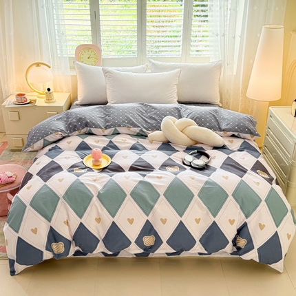 洺兰家居 2025年新款全棉A类全喷气印花小清新单被套 贝尔