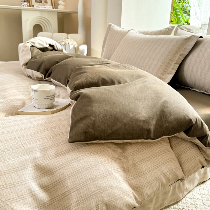 91家纺网 家纺一手货源 找家纺 优品阁 2024新款亲肤舒适全棉磨毛四件套学生三件套系列  轩尼诗