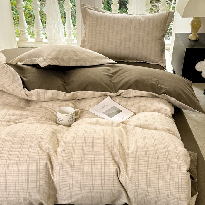 91家纺网 家纺一手货源 找家纺 优品阁 2024新款亲肤舒适全棉磨毛四件套学生三件套系列  轩尼诗