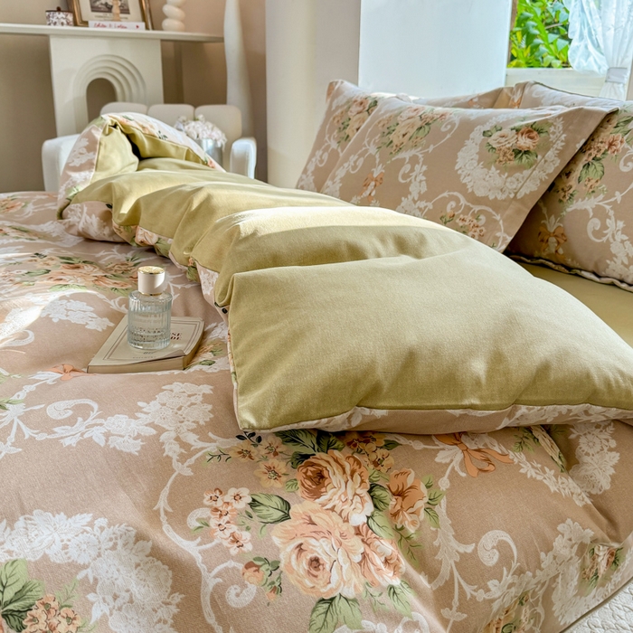 91家纺网 家纺一手货源 找家纺 优品阁 2024新款亲肤舒适全棉磨毛四件套学生三件套系列  心悦