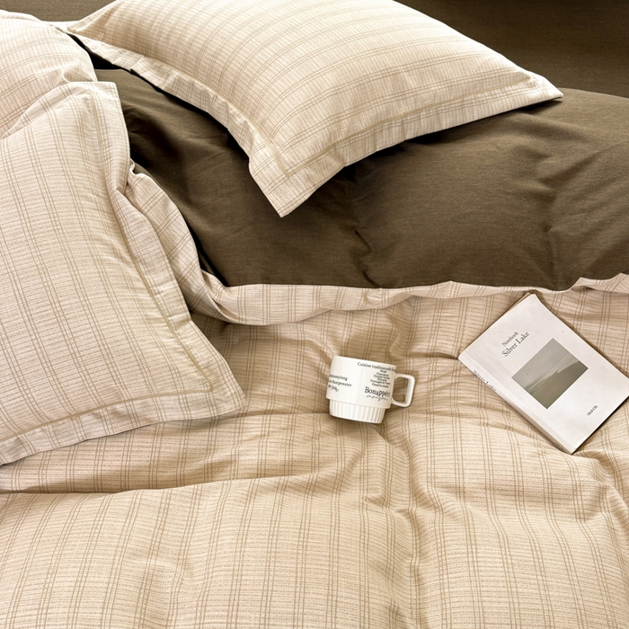 91家纺网 家纺一手货源 找家纺 优品阁 2024新款亲肤舒适全棉磨毛四件套学生三件套系列  轩尼诗