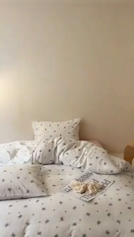 91家纺网 家纺一手货源 找家纺 窝米 2025新款ins极简风双层纱系列四件套 弥境米