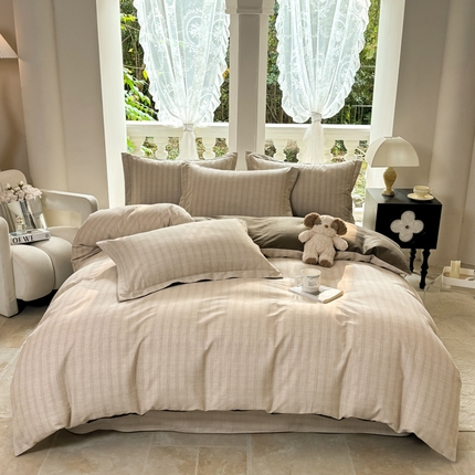 优品阁 2024新款亲肤舒适全棉磨毛四件套学生三件套系列  轩尼诗